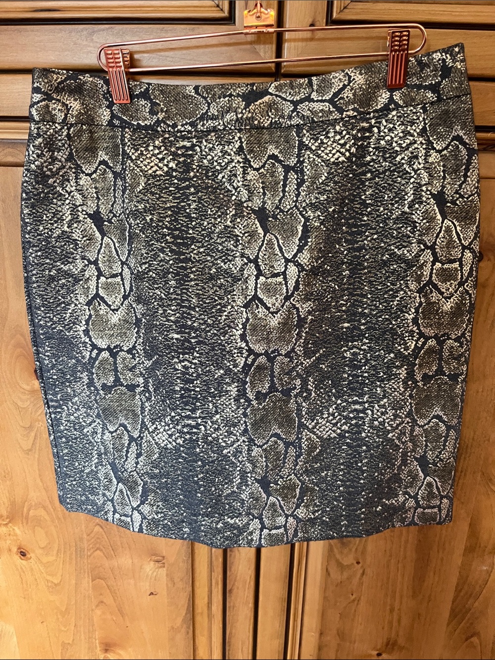 Worthington Snake-Print Mini Skirt - Black & Cream